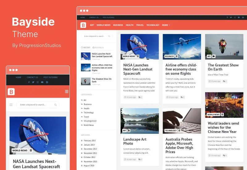 Tema Bayside - Tema WordPress Responsif