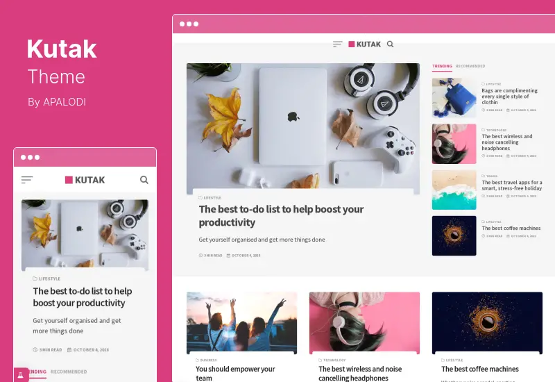 Tema Kutak - Tema WordPress Blog Minimal