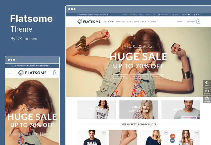 Flatsome Theme - Tema WooCommerce Responsif Serbaguna