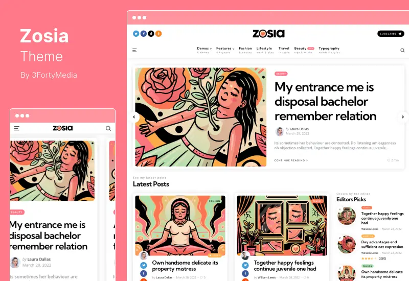 Tema Zosia - Tema WordPress Blog Pribadi