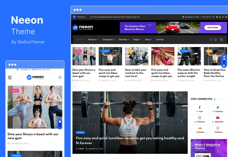 Tema Neeon - Tema WordPress Majalah Berita