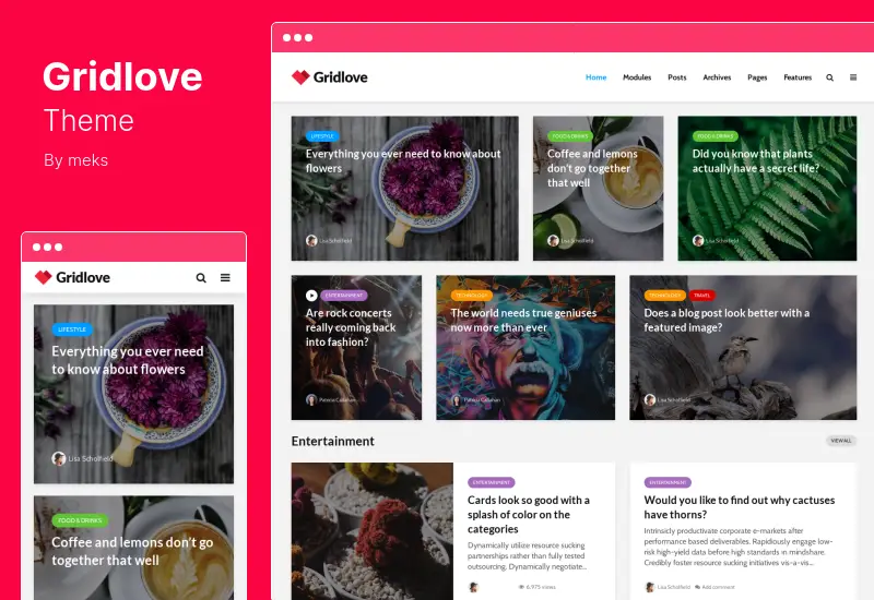 Tema Gridlove - Portal Berita & Majalah Tema WordPress