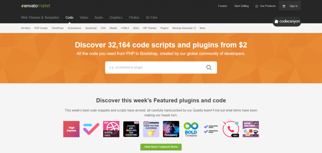 Ikhtisar CodeCanyon Marketplace untuk menjual plugin WordPress Anda