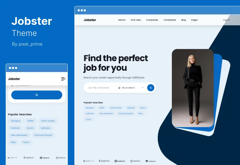 Jobster テーマ - Smart Job Board WordPress テーマ