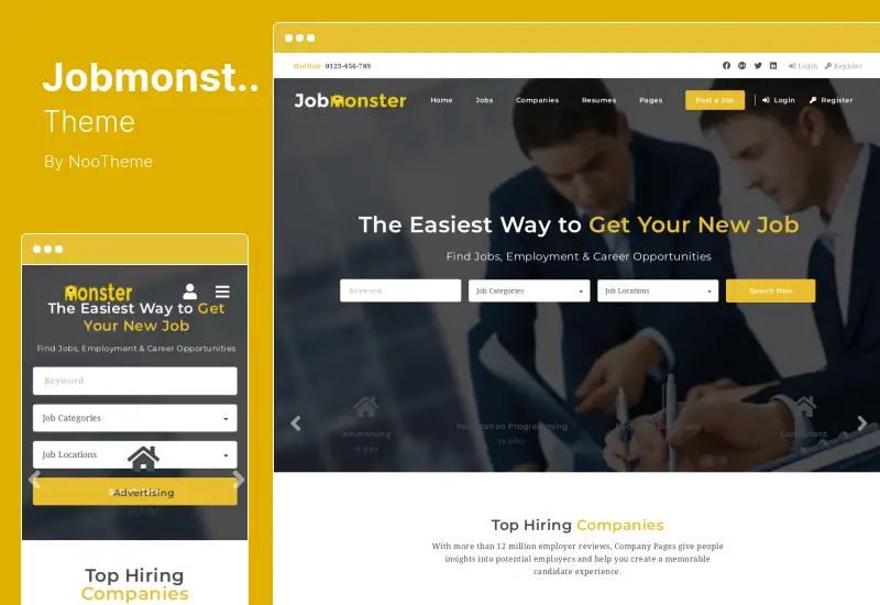 Jobmonster テーマ - Job Board WordPress テーマ