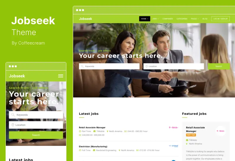 Jobseek テーマ - Job Board WordPress テーマ