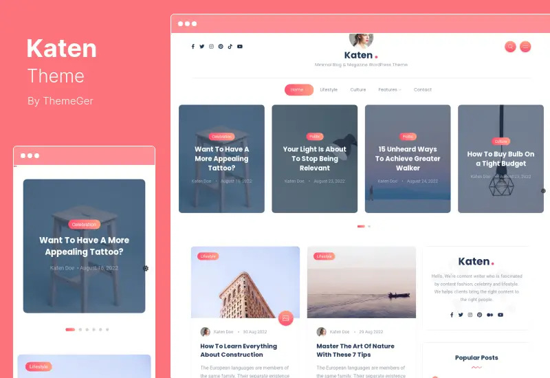 Tema Katen - Tema WordPress para blogs e revistas