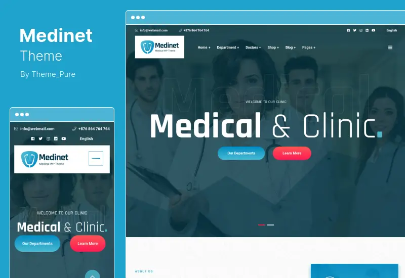 Medinet Theme - ธีม WordPress ทางการแพทย์และสุขภาพ