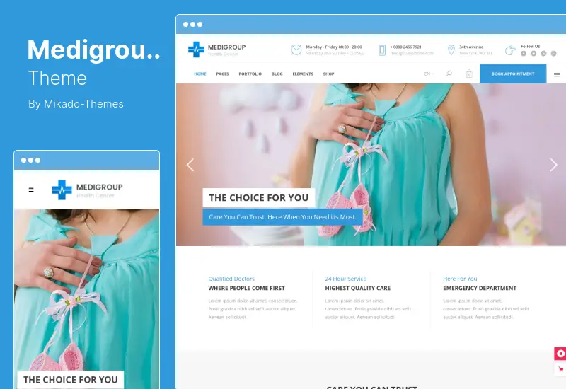 ธีม Medigroup - ธีม WordPress ทางการแพทย์และสุขภาพ