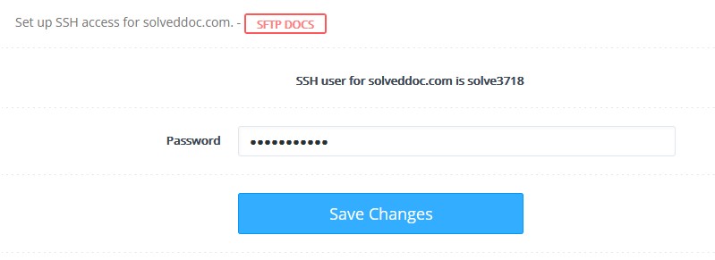 ตั้งรหัสผ่านเพื่อรับการเข้าถึง SSH