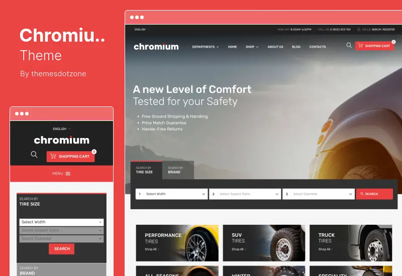 Tema Chromium - Tema Elemen WordPress Toko Suku Cadang Mobil