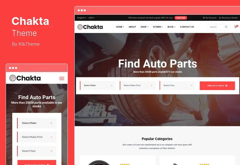 Tema Chakta - Tema WooCommerce Toko Suku Cadang Mobil