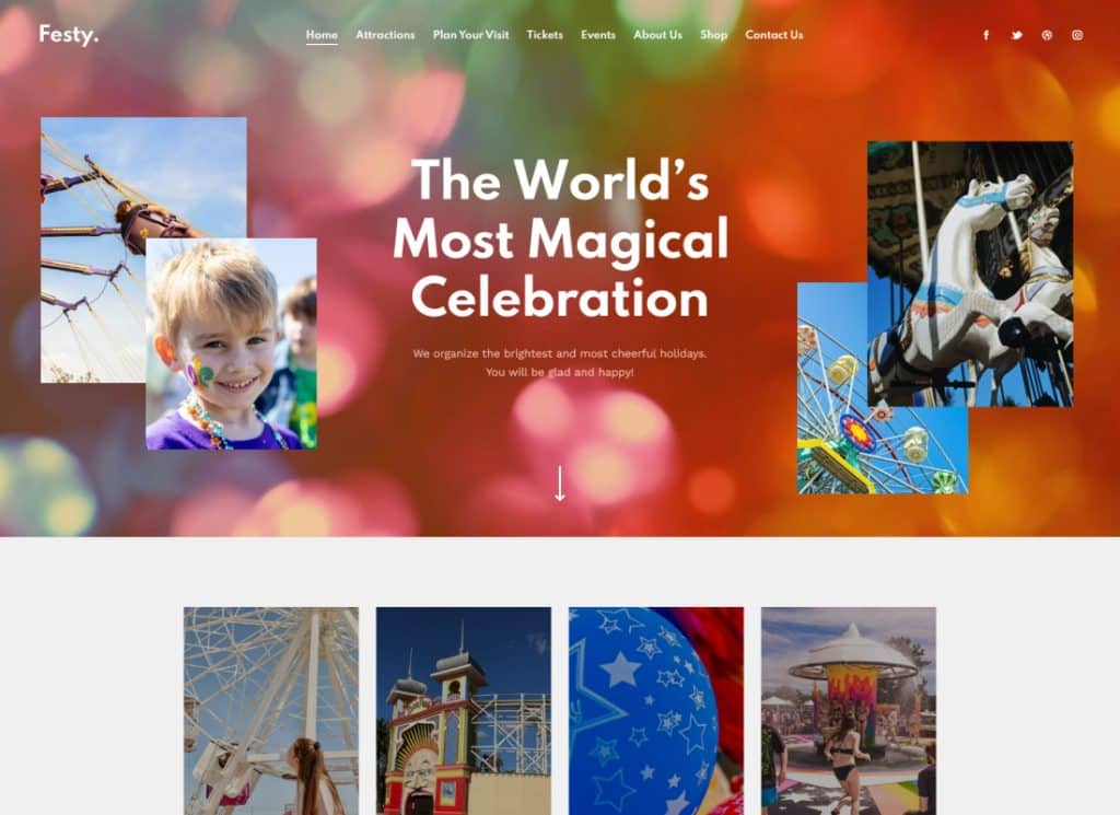 Festy - Theme Park, Circus & Festival WordPress Theme