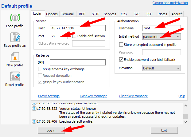 Masuk ke SSH menggunakan Bitwise