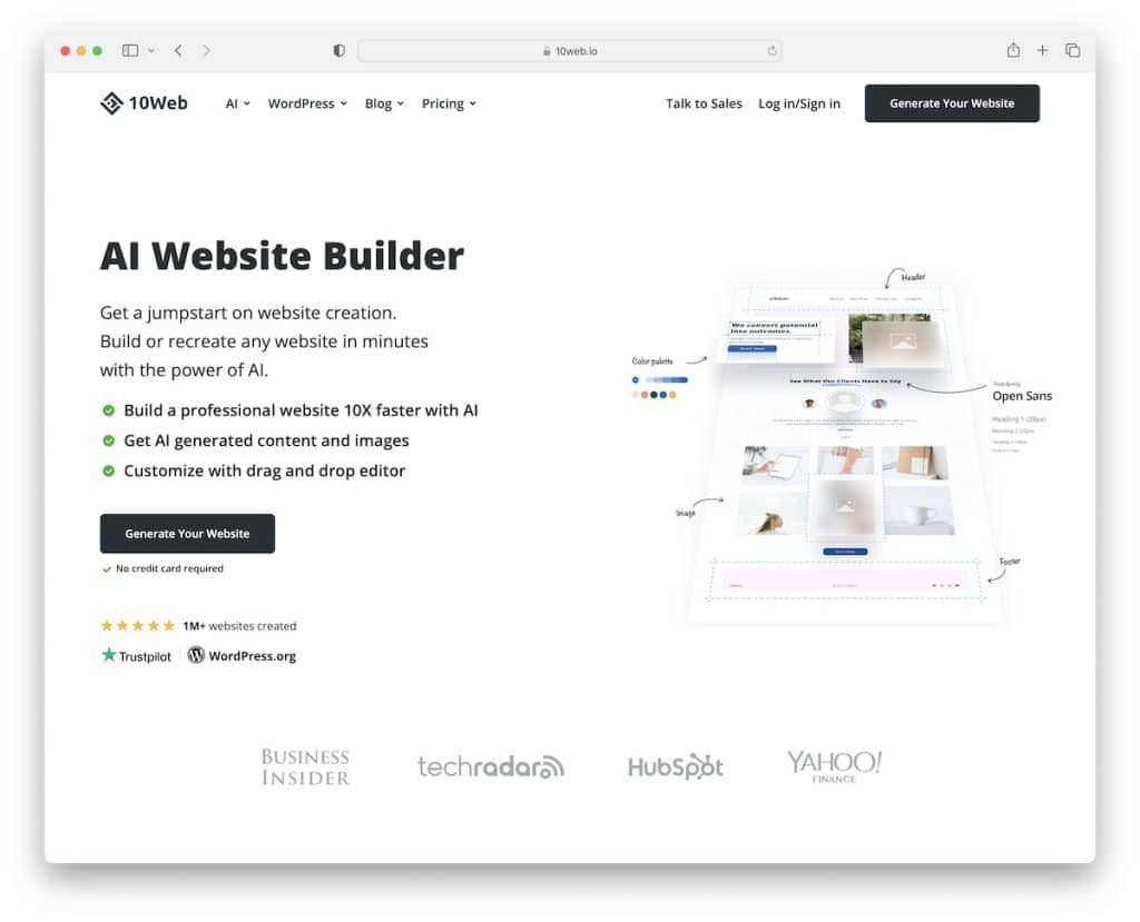 10web ai 웹 사이트 빌더