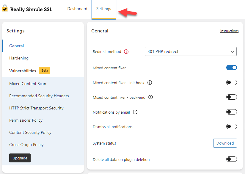 paramètres SSL vraiment simples - installez un certificat SSL sur WordPress