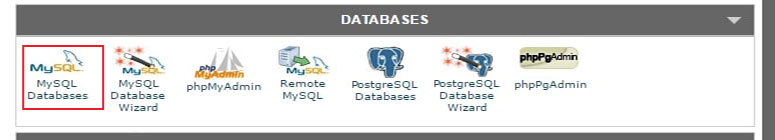 Ikon Database MySQL di cPanel