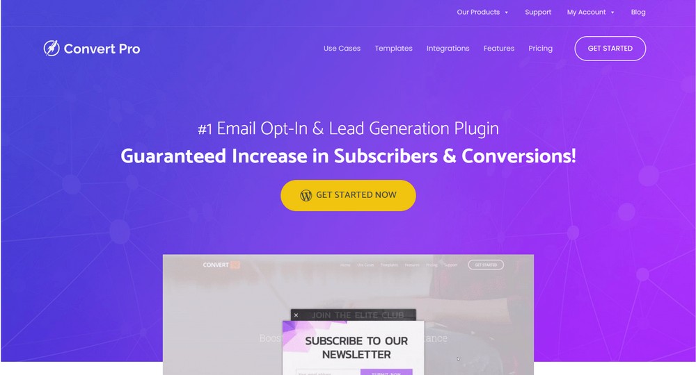 Outil de génération de leads Convert Pro pour WordPress