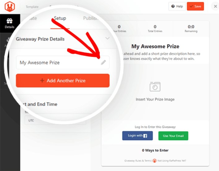 Erstellen Sie RafflePress-Wettbewerbspreise