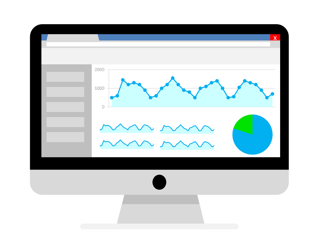 Bezpłatna analiza statystyk google analytics ilustracja