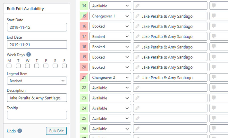 wp ภาพหน้าจอปฏิทินการจองอย่างง่าย