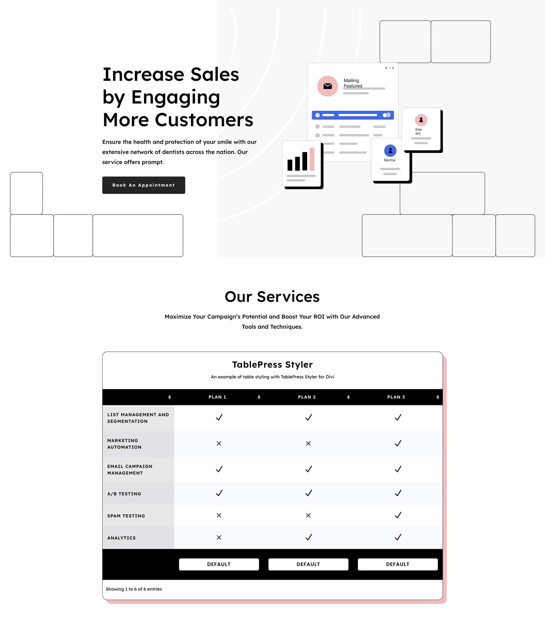 TablePress 디자인 예시