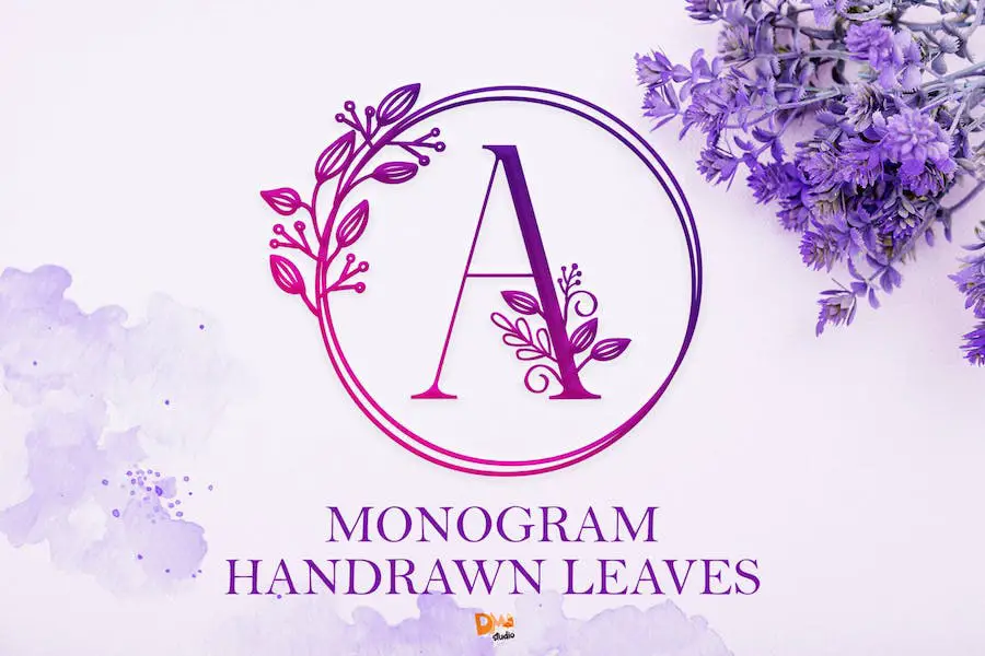 Monogramă desenată manual -