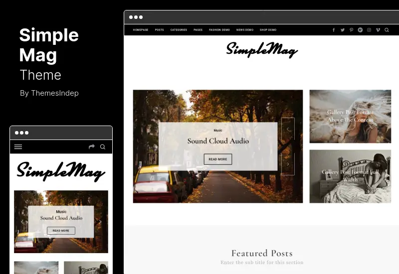 SimpleMag Theme - ธีม WordPress ของนิตยสารสำหรับสิ่งสร้างสรรค์