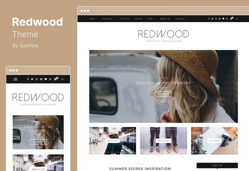 Redwood Theme - سمة WordPress مدونة مستجيبة