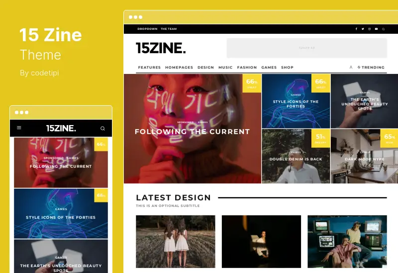 15Zine Theme - مجلة صحيفة مدونة أخبار WordPress Theme