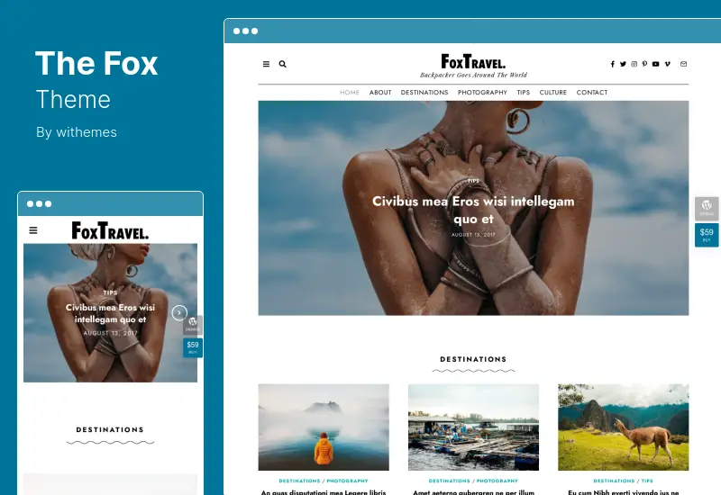 The Fox Theme - Minimal Newspaper Blog Magazine Tema WordPress