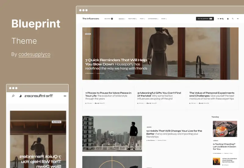 Blueprint Teması - Yeni Nesil Blog ve Dergi WordPress Teması