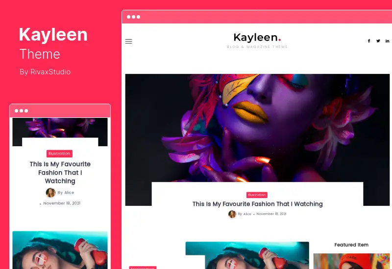 Kayleen 主題 - 博客雜誌 WordPress 主題