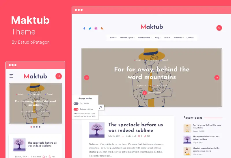 Maktub Teması - WordPress Teması için Minimal ve Hafif Blog