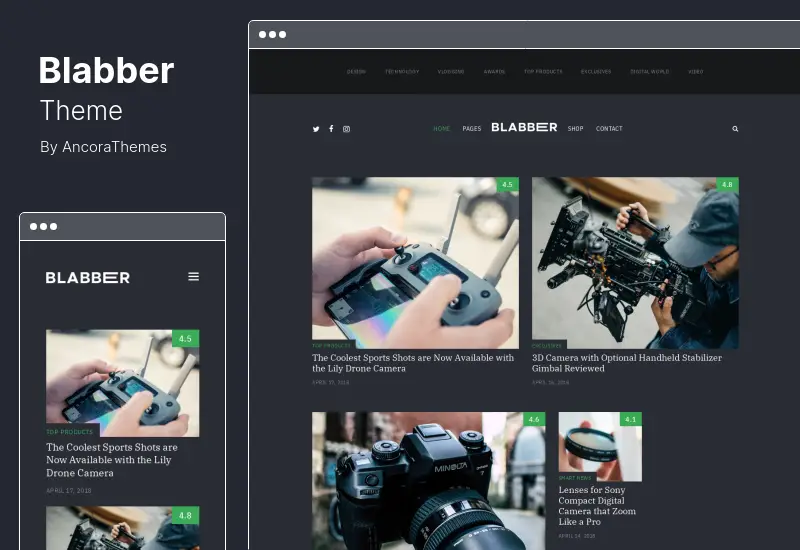 Blabber Theme - All-in-One Elementor Blog & News Magazine Tema WordPress