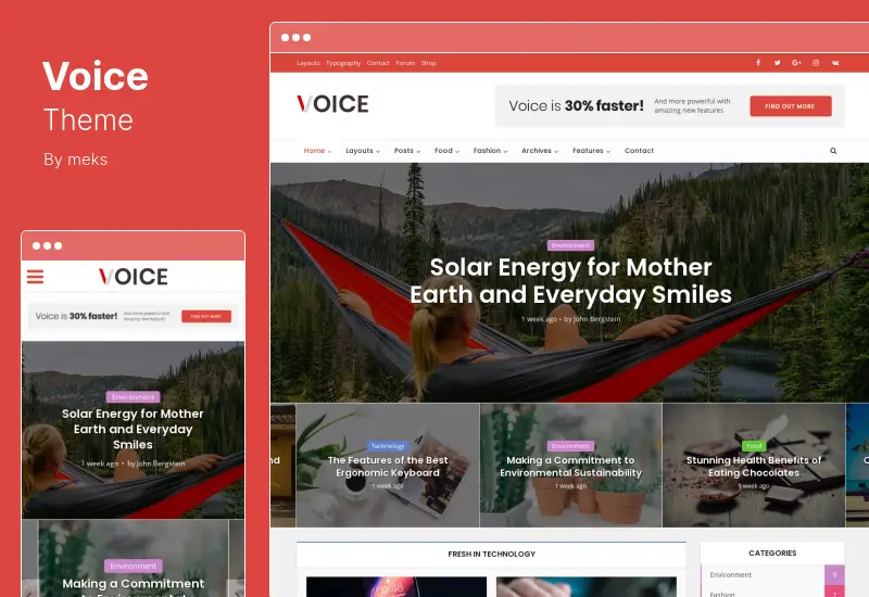 Voice Theme – WordPress-Theme für Nachrichtenmagazine