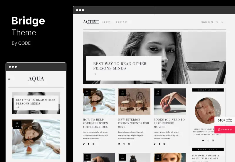 Tema Bridge - Tema WordPress multiuso creativo