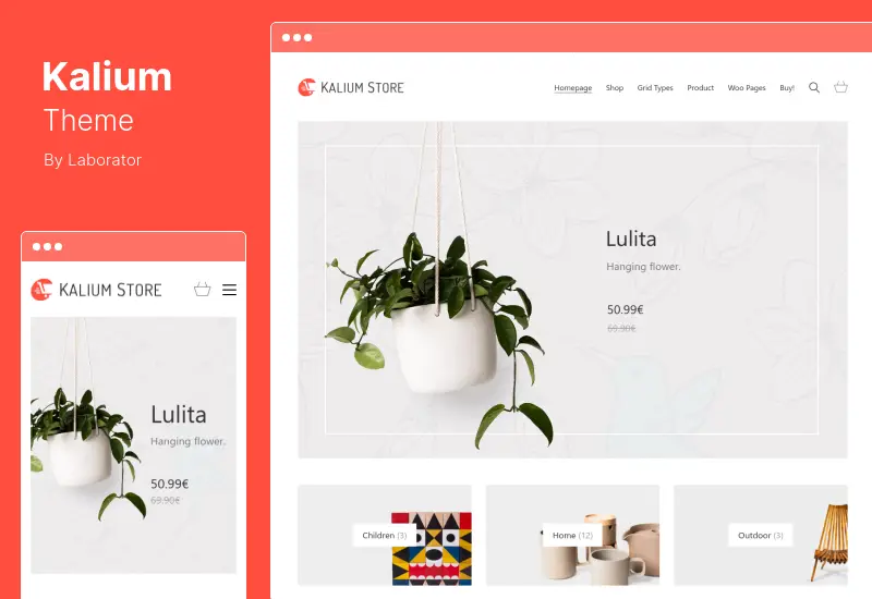 Tema Kalium - Tema creativă multifuncțională WordPress și WooCommerce