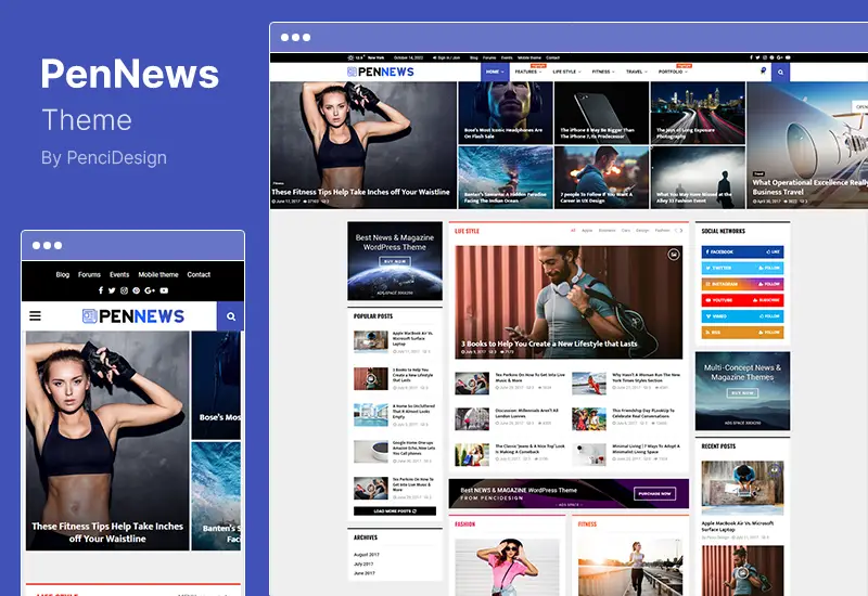 PenNews Theme — многоцелевая тема AMP WordPress