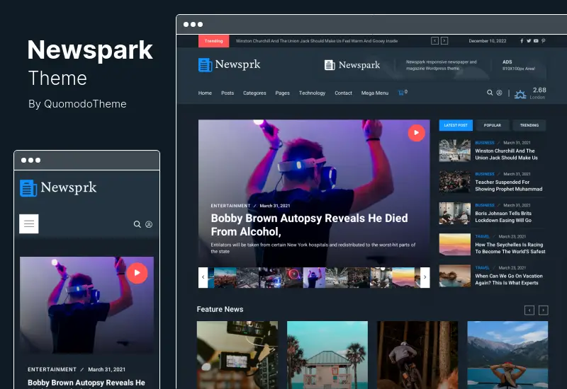 Newspark Teması - Gazete WordPress Teması