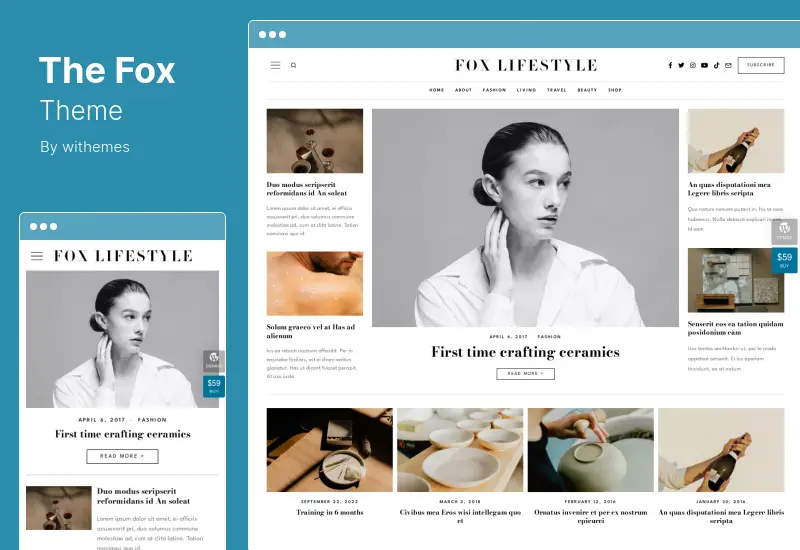 The Fox Theme - Minimal Newspaper News Magazine Blog Tema de WordPress