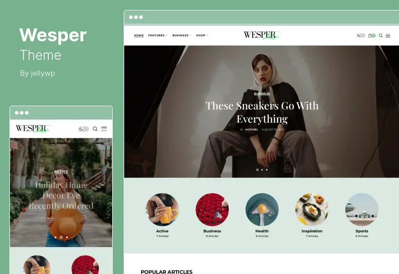 Wesper Theme - Tema de WordPress para blogs y revistas