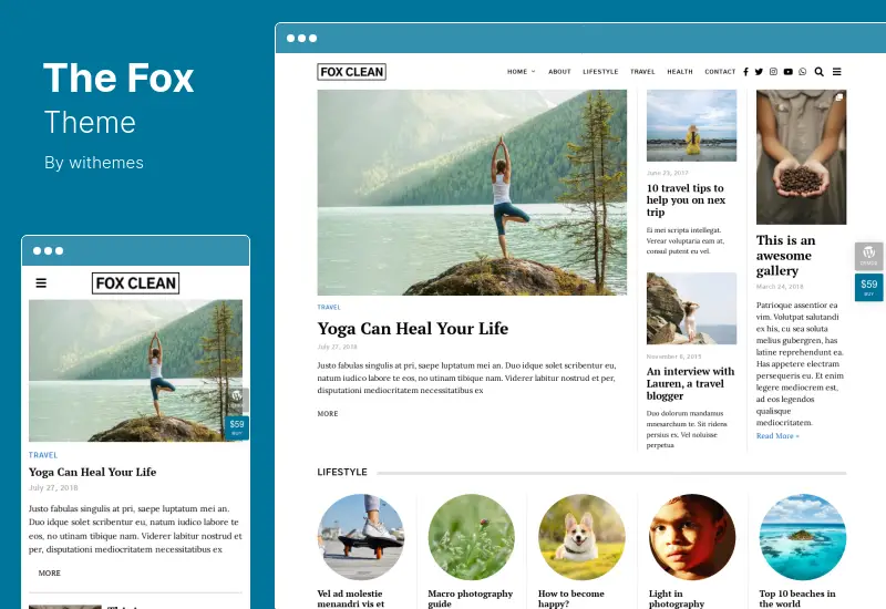 The Fox Theme - Minimal Newspaper News Magazine Blog Tema WordPress