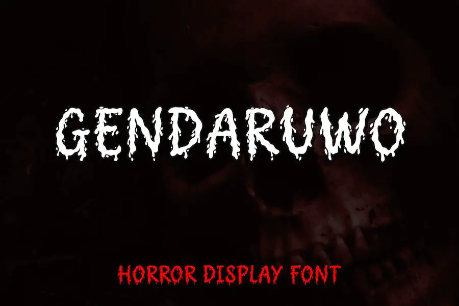 Font Tampilan Horor Gendaruwo -