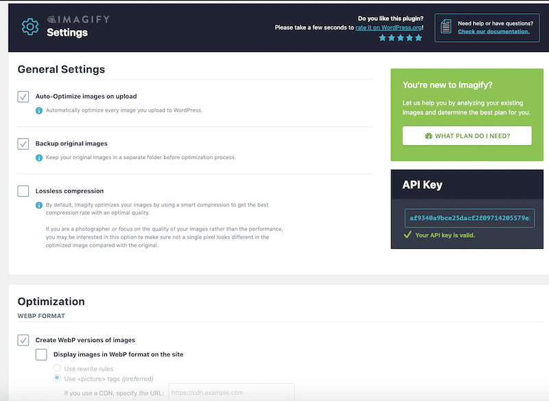 Optimización masiva de imágenes y conversión WebP con Imagify - Fuente: Imagify