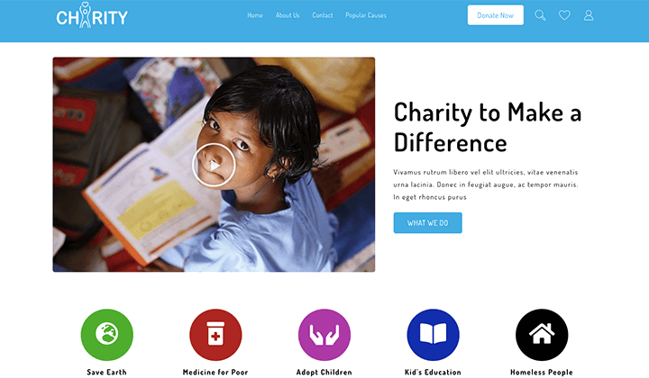 Charity WordPress Theme