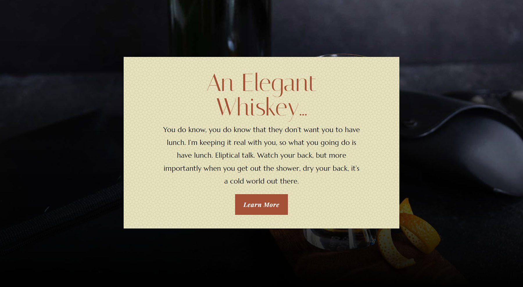 Divi Whiskey Terinspirasi Desain Ajakan Bertindak