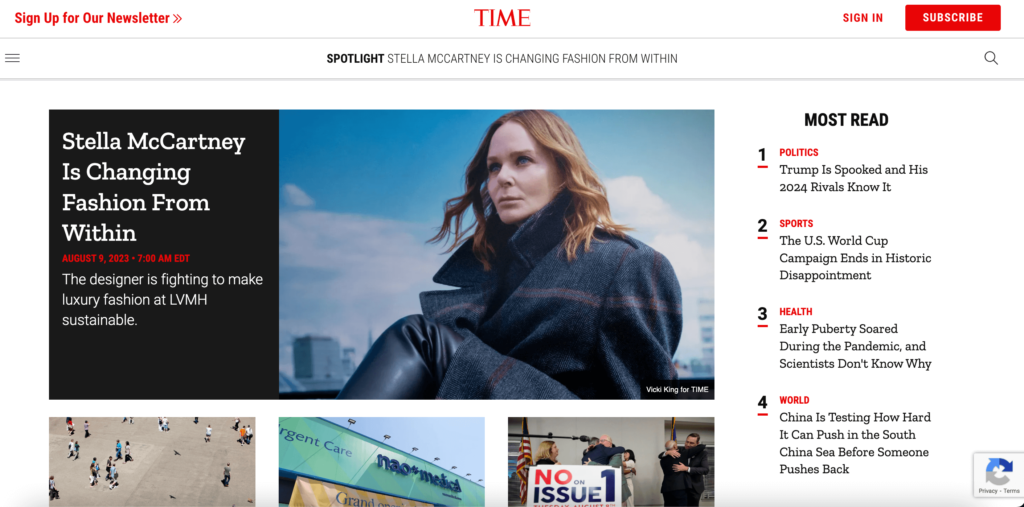 Time Magazine_companies za pomocą wordpress