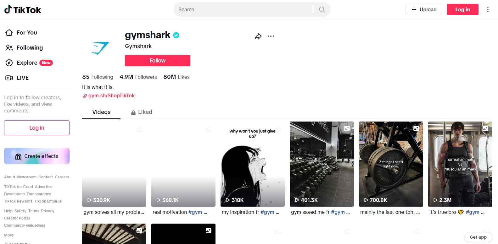 แบรนด์ TikTok: Gymshark