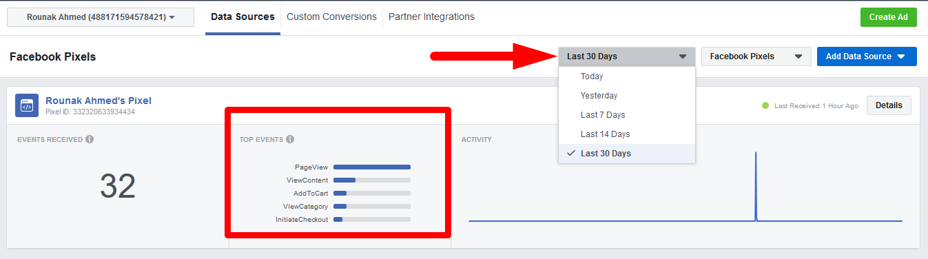 Facebook 像素转换